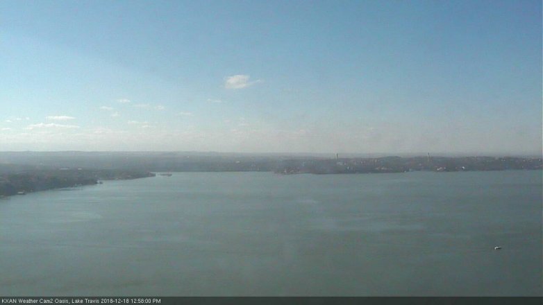 Lake Travis webcam, December 18, 2018 12:00 PM CT