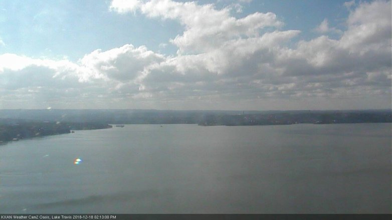 Lake Travis webcam, December 18, 2018 1:15 PM CT