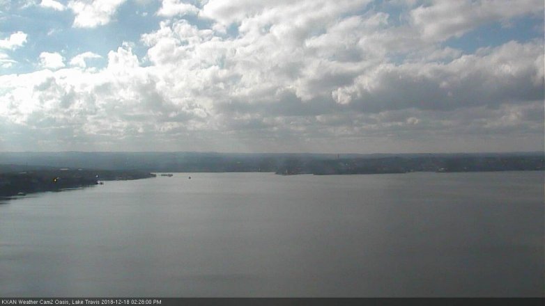 Lake Travis webcam, December 18, 2018 1:30 PM CT