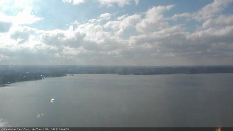 Lake Travis webcam, December 18, 2018 1:35 PM CT