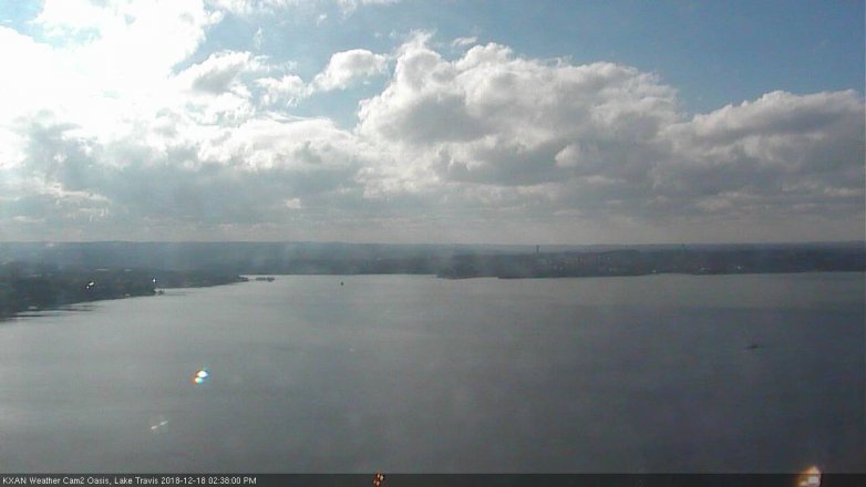 Lake Travis webcam, December 18, 2018 1:40 PM CT