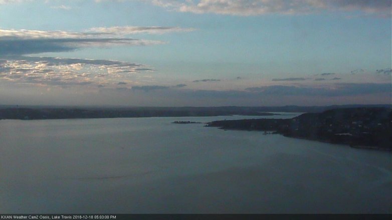 Lake Travis webcam, December 18, 2018 4:05 PM CT
