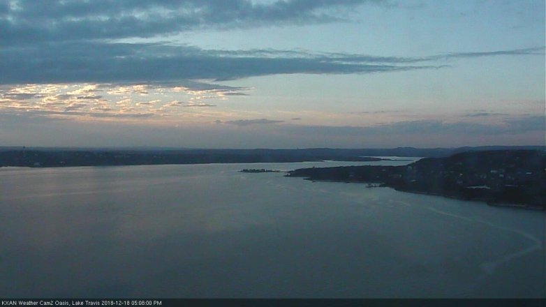 Lake Travis webcam, December 18, 2018 4:10 PM CT