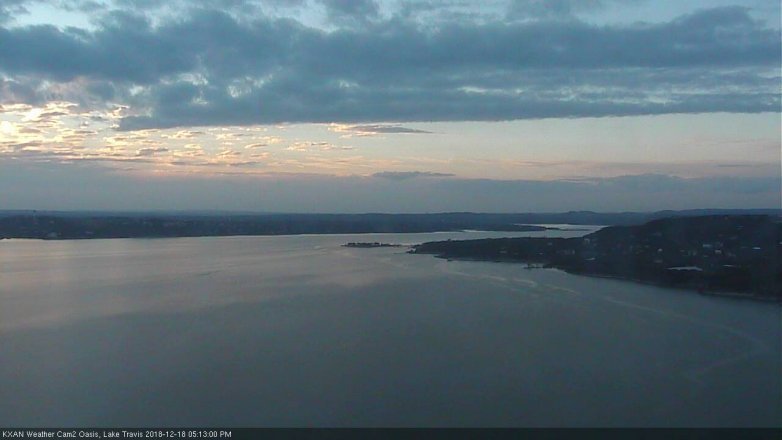 Lake Travis webcam, December 18, 2018 4:15 PM CT