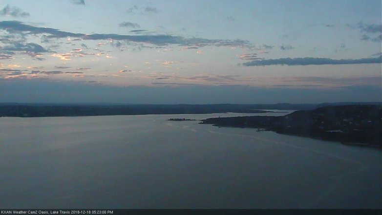 Lake Travis webcam, December 18, 2018 4:25 PM CT
