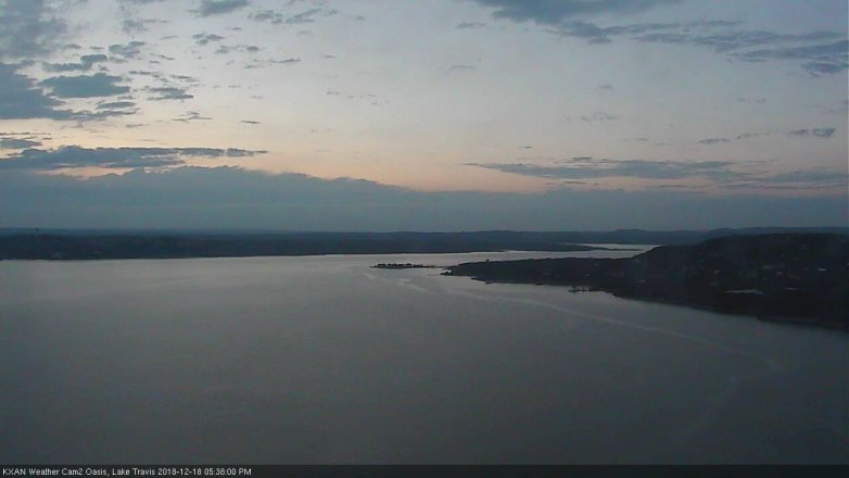 Lake Travis webcam, December 18, 2018 4:40 PM CT