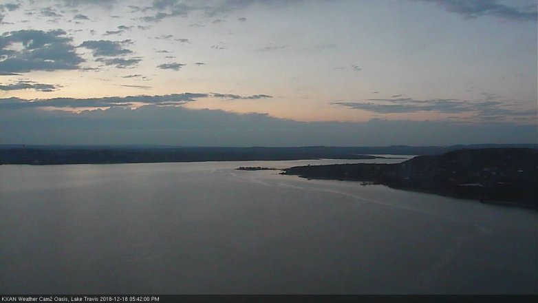 Lake Travis webcam, December 18, 2018 4:45 PM CT