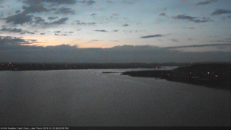 Lake Travis webcam, December 18, 2018 5:05 PM CT