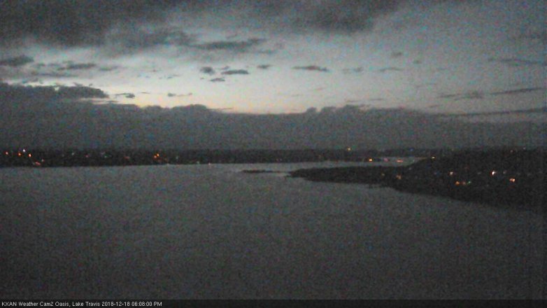 Lake Travis webcam, December 18, 2018 5:10 PM CT