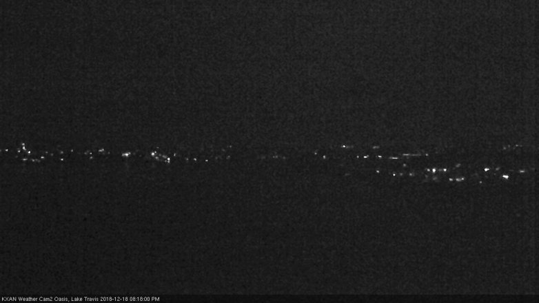 Lake Travis webcam, December 18, 2018 7:20 PM CT