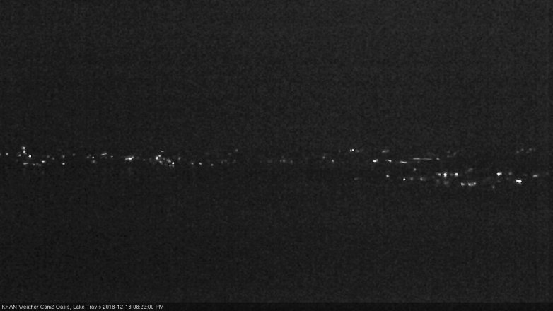 Lake Travis webcam, December 18, 2018 7:25 PM CT