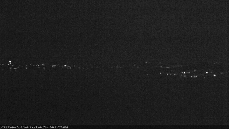 Lake Travis webcam, December 18, 2018 9:00 PM CT