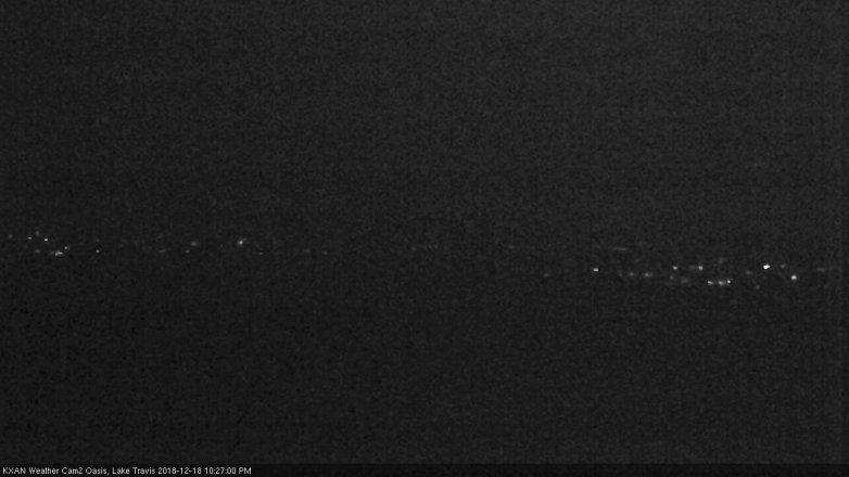 Lake Travis webcam, December 18, 2018 9:30 PM CT