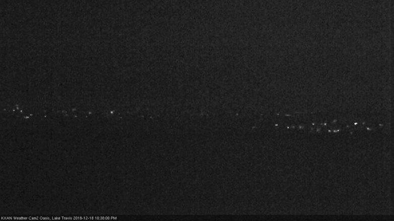 Lake Travis webcam, December 18, 2018 9:40 PM CT