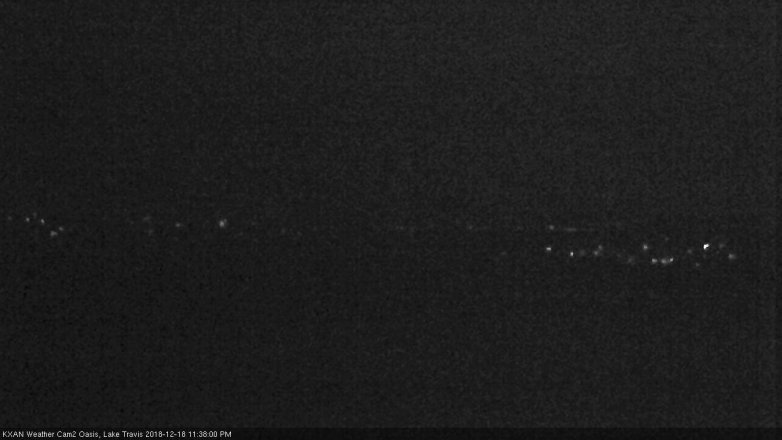 Lake Travis webcam, December 18, 2018 10:40 PM CT