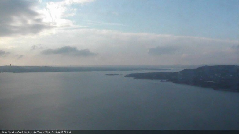 Lake Travis webcam, December 19, 2018 3:10 PM CT