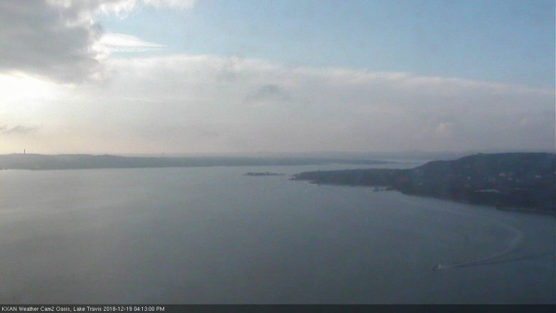Lake Travis webcam, December 19, 2018 3:15 PM CT