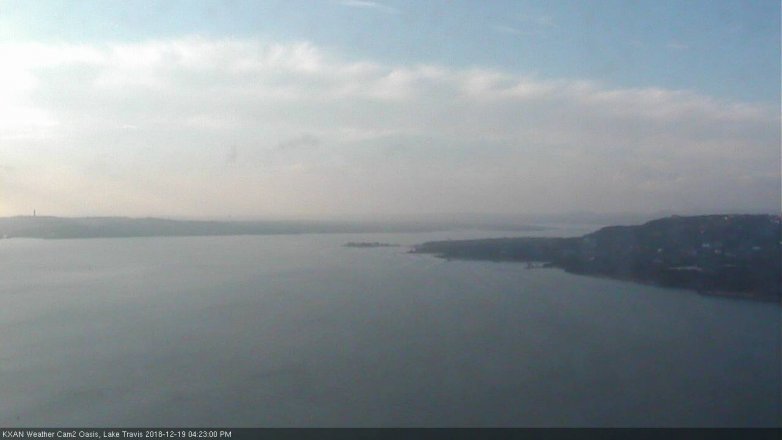 Lake Travis webcam, December 19, 2018 3:25 PM CT
