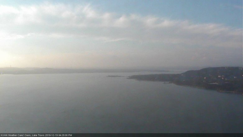 Lake Travis webcam, December 19, 2018 3:30 PM CT