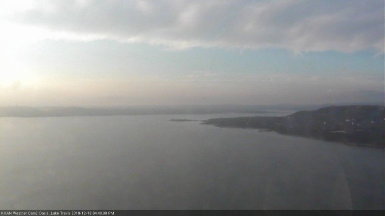 Lake Travis webcam, December 19, 2018 3:50 PM CT