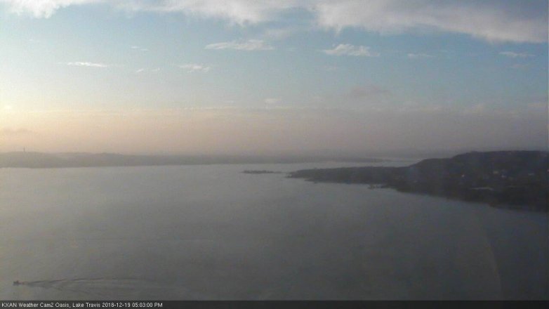 Lake Travis webcam, December 19, 2018 4:05 PM CT