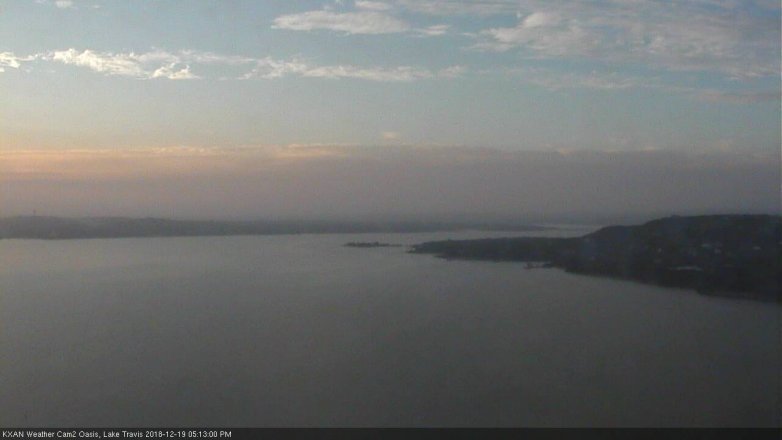 Lake Travis webcam, December 19, 2018 4:15 PM CT