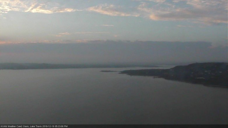 Lake Travis webcam, December 19, 2018 4:25 PM CT