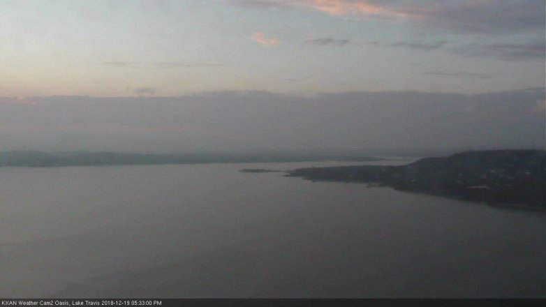 Lake Travis webcam, December 19, 2018 4:35 PM CT