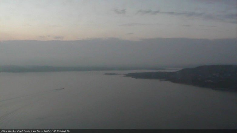 Lake Travis webcam, December 19, 2018 4:40 PM CT