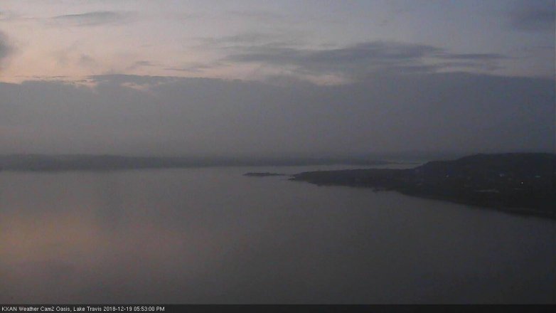 Lake Travis webcam, December 19, 2018 4:55 PM CT