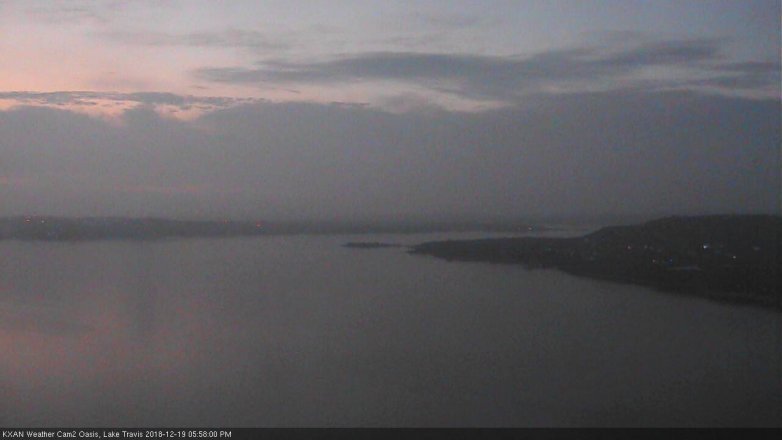 Lake Travis webcam, December 19, 2018 5:00 PM CT