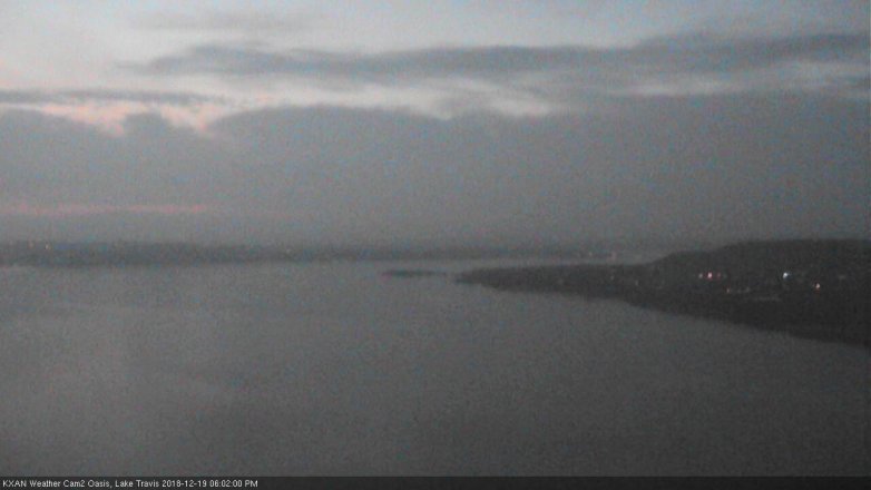 Lake Travis webcam, December 19, 2018 5:05 PM CT