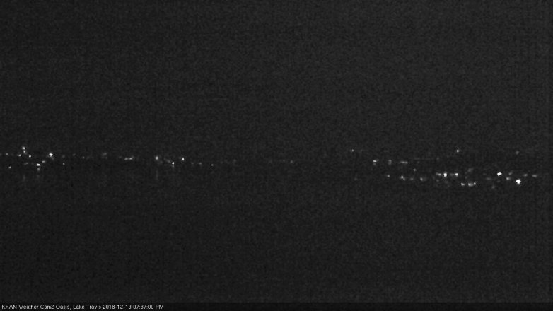 Lake Travis webcam, December 19, 2018 6:40 PM CT