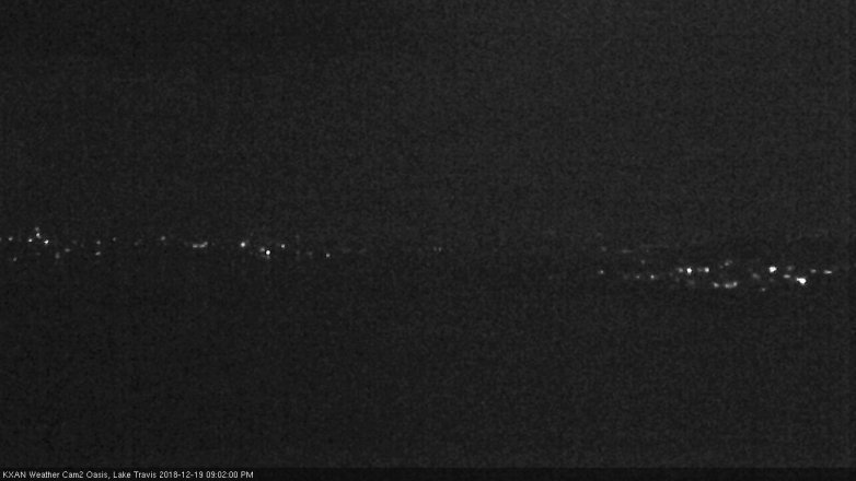 Lake Travis webcam, December 19, 2018 8:05 PM CT