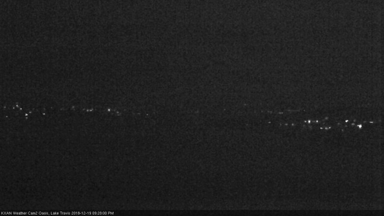 Lake Travis webcam, December 19, 2018 8:30 PM CT