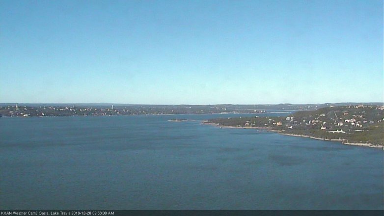 Lake Travis webcam, December 20, 2018 9:00 AM CT