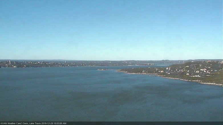 Lake Travis webcam, December 20, 2018 9:05 AM CT