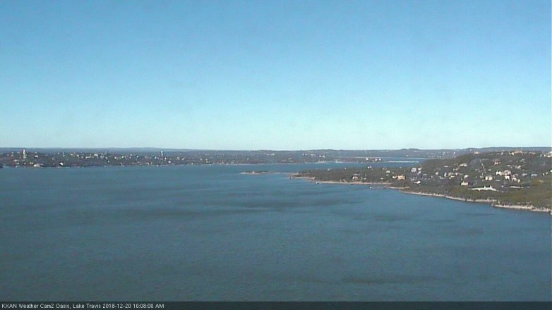 Lake Travis webcam, December 20, 2018 9:10 AM CT