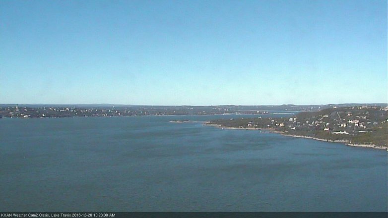 Lake Travis webcam, December 20, 2018 9:25 AM CT