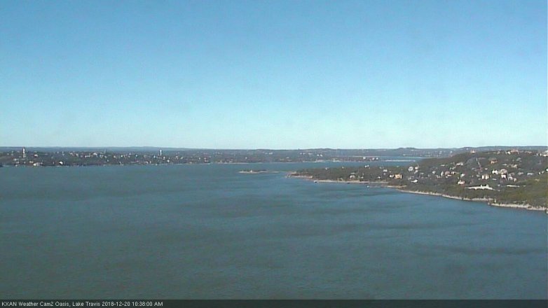 Lake Travis webcam, December 20, 2018 9:40 AM CT