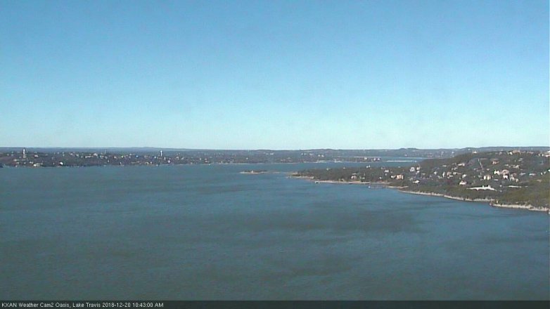 Lake Travis webcam, December 20, 2018 9:45 AM CT