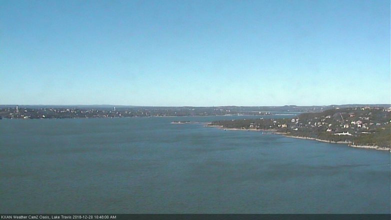 Lake Travis webcam, December 20, 2018 9:50 AM CT
