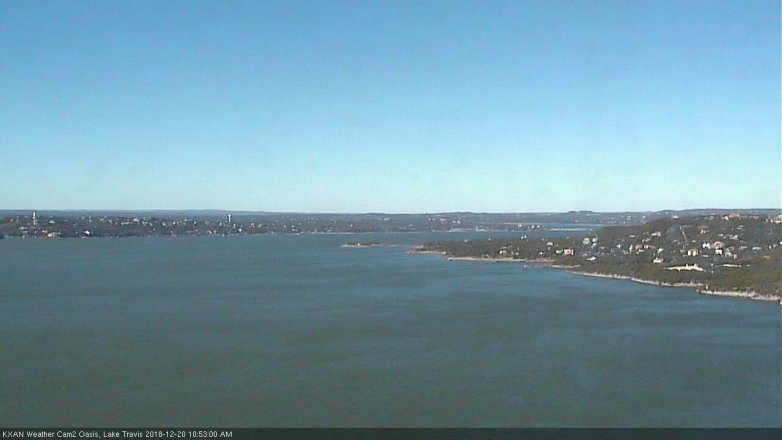 Lake Travis webcam, December 20, 2018 9:55 AM CT