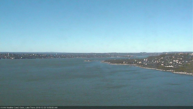 Lake Travis webcam, December 20, 2018 10:00 AM CT