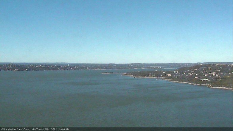 Lake Travis webcam, December 20, 2018 10:15 AM CT
