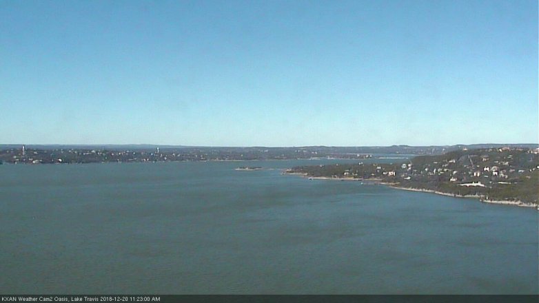 Lake Travis webcam, December 20, 2018 10:25 AM CT