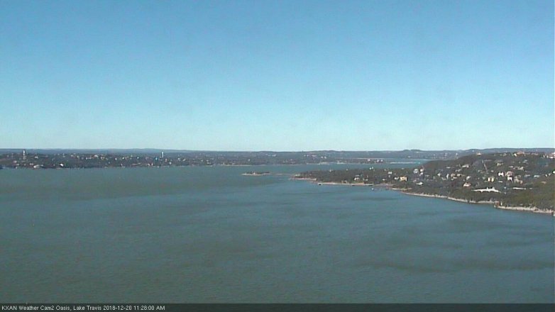 Lake Travis webcam, December 20, 2018 10:30 AM CT