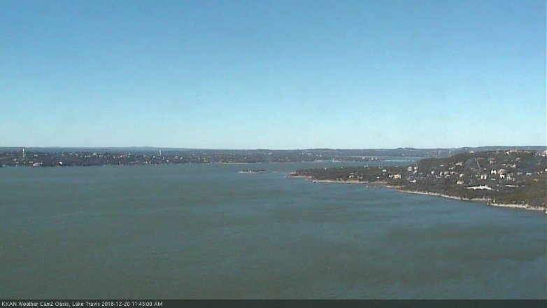 Lake Travis webcam, December 20, 2018 10:45 AM CT