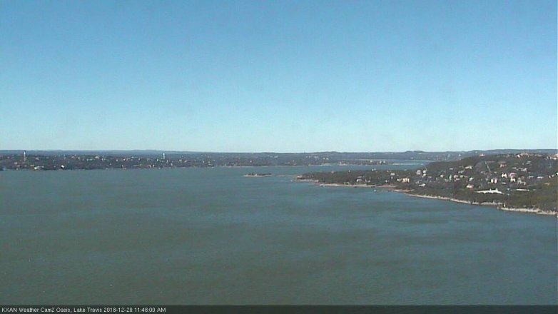 Lake Travis webcam, December 20, 2018 10:50 AM CT