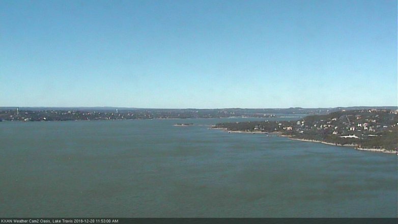 Lake Travis webcam, December 20, 2018 10:55 AM CT